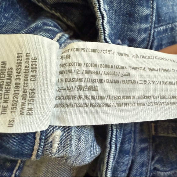 Abercrombie & Fitch Women's‎ 26/2R Blue Ultra High Rise Straight Leg Denim Jeans - Picture 6 of 9